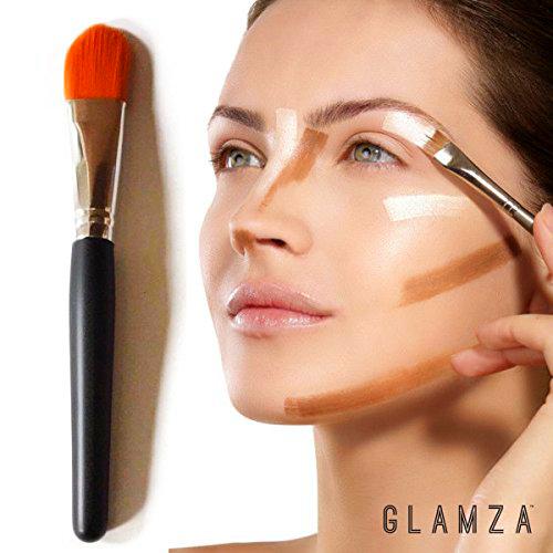 Glamza Classic - Pincel para maquillaje de cara plana, 1 unidades