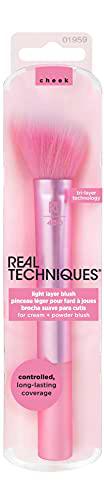 Real Techniques - Brocha para aplicación ligera de colorete en crema o polvo