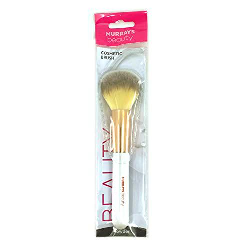 Murrays Beauty - Cepillo para polvo de color oro rosa y blanco