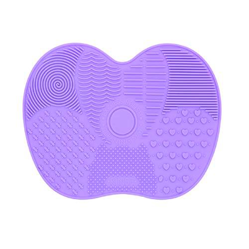 IXCVBNGHS Almohadilla de Limpieza de Silicona con Ventosa para brochas de Belleza (púrpura