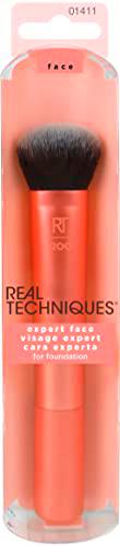 REAL TECHNIQUES Expert Face Brush - Brocha para Base de Maquillaje (Polvo/ Fluido) 1 Unidad, 60 g, Rosa