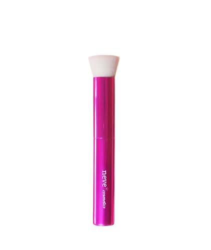 Neve Cosmetics cepillo facial plano y compacto ideal para polvos minerales o prensados | "Azalea Flat"