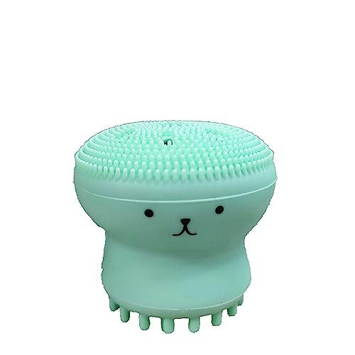 Poejetag Pulpo en forma de cepillo de limpieza de doble cabeza para la cara