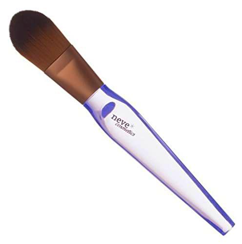 Neve Cosmetics cepillo facial de lengua de gato adecuado para corrector y base de maquillaje | "Crystal Base"