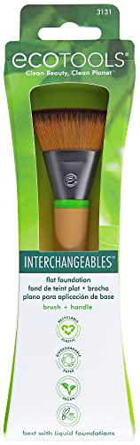 Flat Foundation - Intercambiables: Cabezal Brocha Para Base De Maquillaje Con Mango Ec
