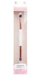 Brushworks Pincel De Resaltado Y Contorno, Blanco-Oro 100 g