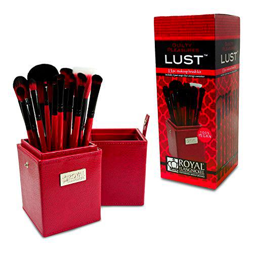 Royal &amp; Langnickel - Conjunto de pinceles de maquillaje"Guilty Pleasures Lust" con la caja, 12 piezas