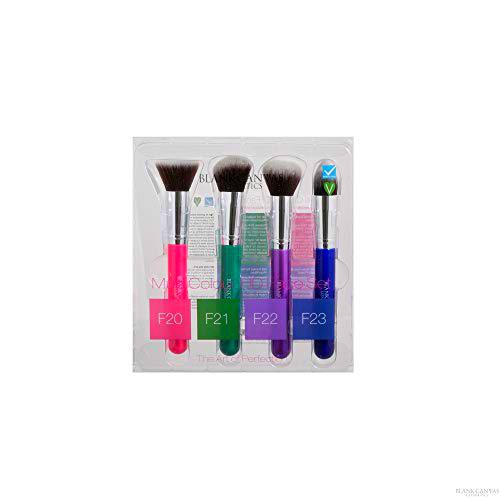 Lienzo en blanco 4 piezas multicolores maquillaje cepillo facial Set 1 unidades