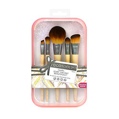 EcoTools® Start the Day Beautifully™ - Juego de brochas de maquillaje, color rosa