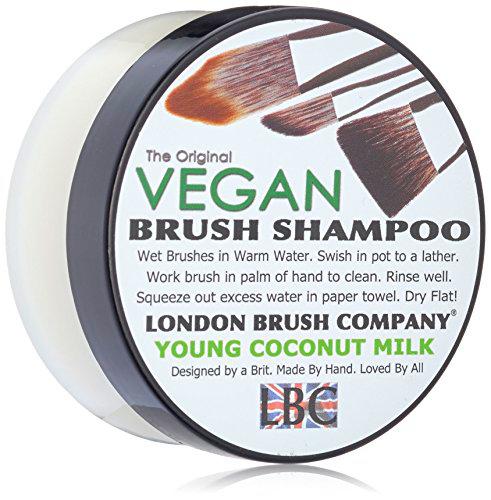 London Brush Company Maquillaje Pincel Jabón Lbc Vegan Solid Brush Champú: Young Coconut 2oz, 1 pieza